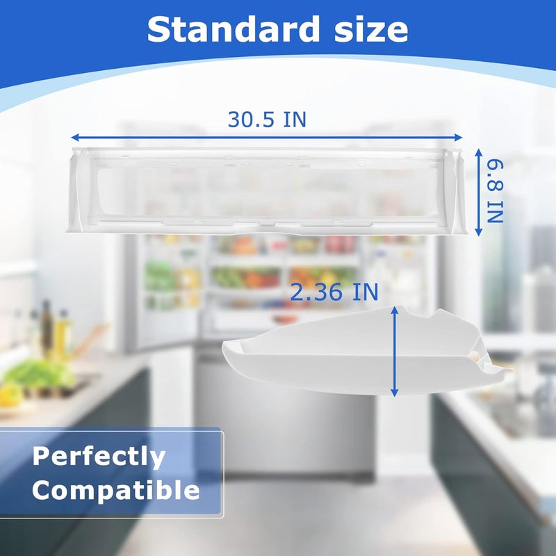 MONST W10827015, AP5985816, 67005903 Pantry Drawer Door Cover (with Transparent Plastic Sheet) Compatible with kenmore, maytag, whirlpool, amana, Jenn-Air, KitchenAid, Ikea, Dacor, Gaggenau Refrigerator - Image 5